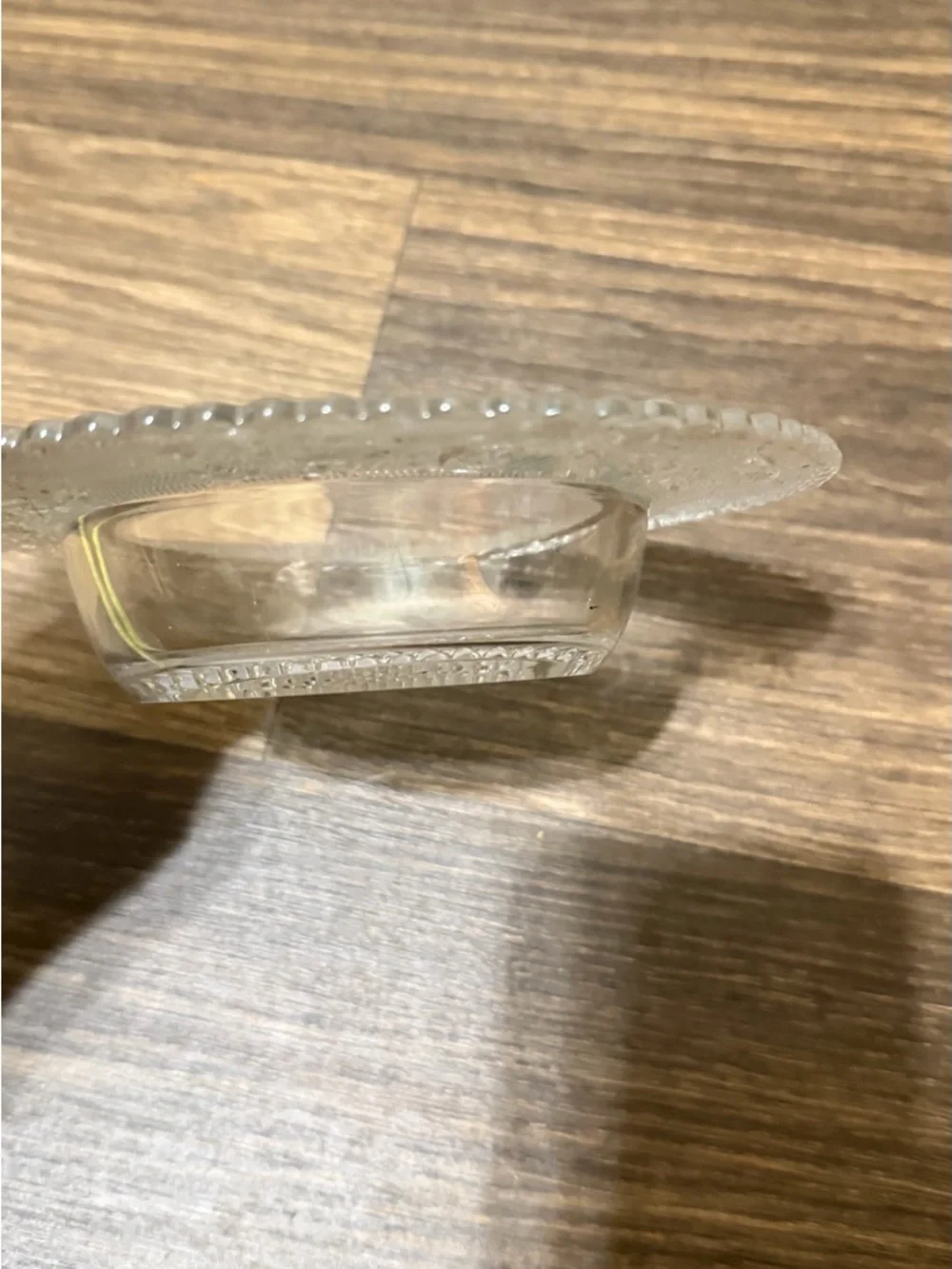 Clear Pressed Glass Decorative Serving Bowl - Clear - Picture 4 of 8